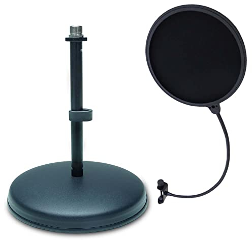 keepdrum MS032 Mikrofon Tischstativ + EMH Popschutz