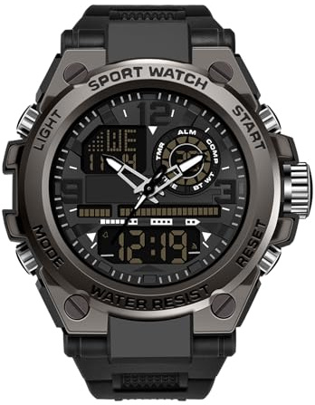 RORIOS Relojes Digital para Hombre Deportivos Relojes de Pulsera con Alarma Reloj Multifuncional Militar para Hombre