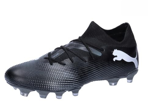 PUMA Herren Future 7 Match Fg/Ag Soccer Shoe, Black White, 44.5 EU
