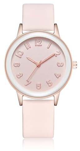 CIVO Damen Uhr Analog Damenuhr: Rosa Silikon Wasserdicht Quarz Frauen Armbanduhr