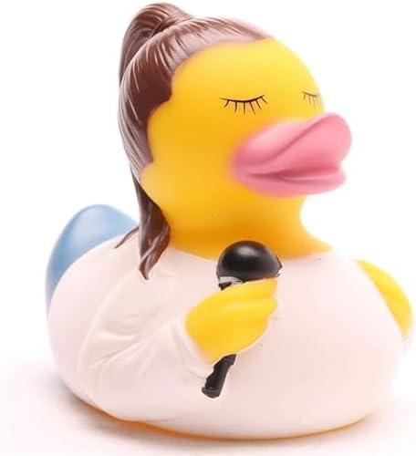 Duckshop I papera da bagno cantante I paperella I cigolii I L8,5 cm, regalo per gli amanti della musica I Presente Collezionista