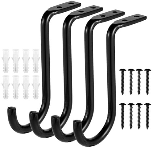4 ganchos de barra cerrada, barra de armario en forma de U, soporte central, soporte de barra de armario montado en la pared, soporte de barra de armario, material de almacenamiento de ropa para barra