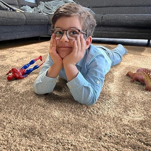 KARAT Flokati Teppich - Elite - gemütlicher & weicher Wohnteppich - Ideal für Wohnzimmer, Schlafzimmer (Hellbeige, 80 x 150 cm)