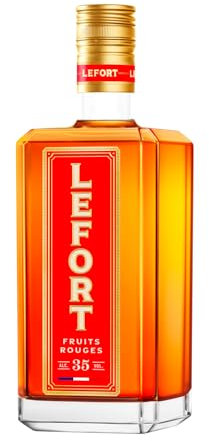 LEFORT - Rouge - Spiritueux À Base d’Eau de Vie, de Whisky LEFORT & d’Arômes Naturels de Cassis Biologique et de Mûre - 35% Alcool - Origine : France - Bouteille 70 cl