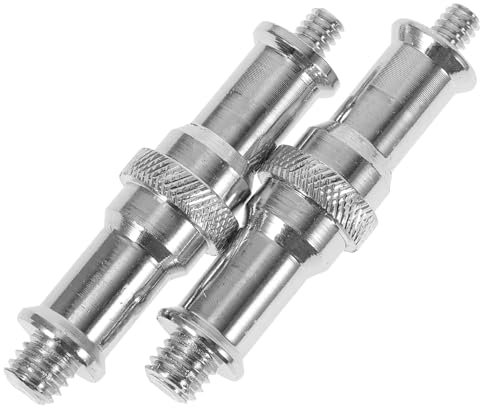 KOMBIUDA 2 Piezas Adaptador de Tornillo Macho para Soporte de Iluminación de Accesorios de Estudio Fotográfico Compatible Flash