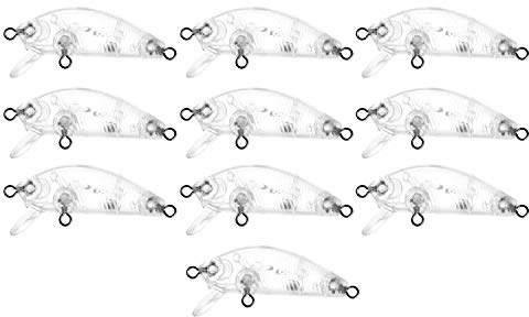 Remingtape 10 . fiskedrag 5 cm 2,7 g omålad Crankbait Vib Wobbler hård bait Blank bete