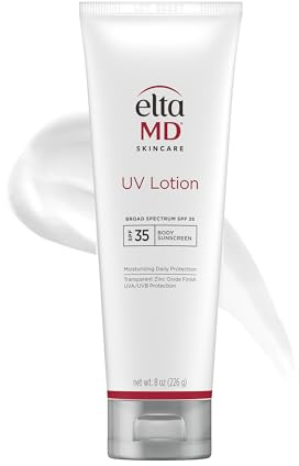 EltaMD UV Lotion SPF 30+ Sunscreen Moisturizer for Face and Body, Mineral Based with Zinc Oxide and Hyaluronic Acid for Sensitive Skin, Non-Greasy & Fragrance-Free