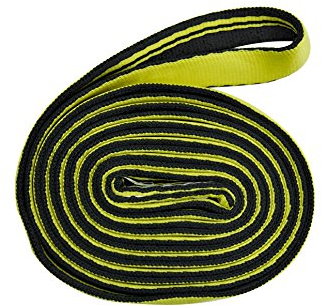 Kong Anneau de Sangle pour Escalade Anneau Sling Tubulaire Jaune/Noir 150 cm