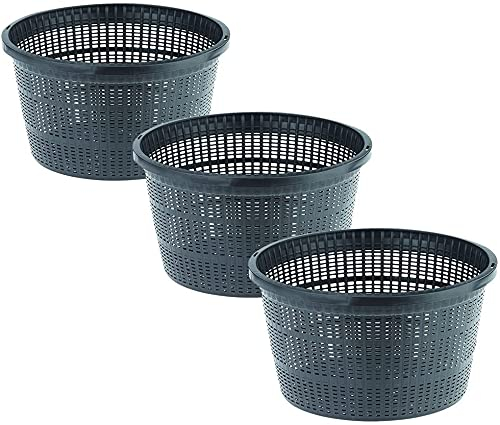 Round Baskets Pond Garden Planting Plants - Pack of 3 (Medium 22x13cm)