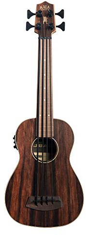 Kala U-Bass Striped Ebony, Fretless, with Deluxe Bag