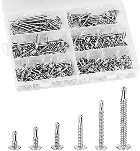 DN DENNOV Viti Autoforanti 210pcs, viti dello strato dell'acciaio inossidabile Viti autoforanti Set M4.2.50mm