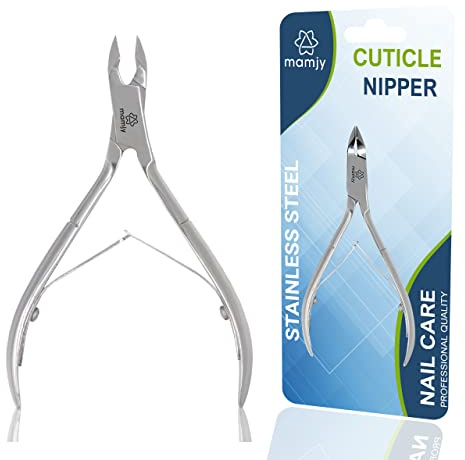 Mamjy Cuticle Cutter, Stainless Steel Nail Cuticle Remover for Dead Skin and Nail Care, Cuticle Nipper and Professional Manicure Tool