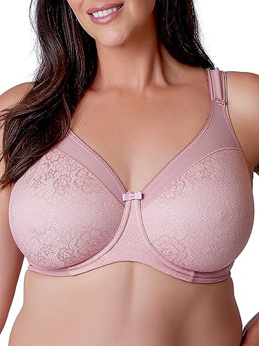 Berlei Beauty Lace Underwired Smoothing Bra Ash Rose 44E