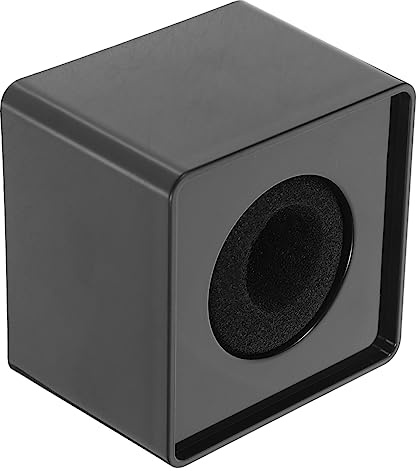 SUPVOX Mic Logo Flag Station Microphone Station Logo Square ABS Injection Molding Portable Design for Interview Broadcast Studio Use Black