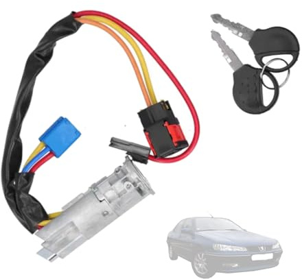 Twowinds - Bombín Arranque 4162P0 Compatible con Peugeot 206 (1998-2010) 406 Facelift (1999-2004) Citroen Xsara Picasso (1999-2005) - Interruptor Encendido - Cerradura Encendido - Llave