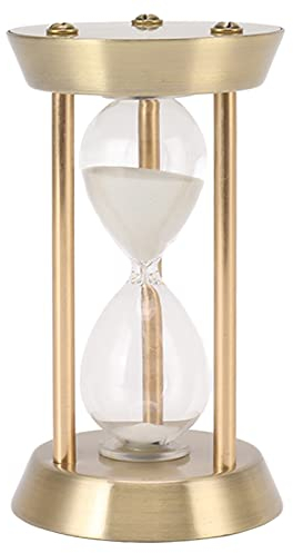 Sablier 30 Minutes, Sablier en Métal, Sablier Décoratif doré, Sablier Vintage, Sablier avec Revêtement Brillant, Sablier Interchangeable (Bronze Mini 10min)