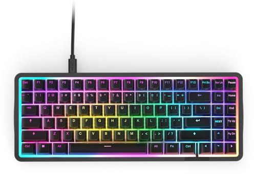 Magnetische RGB-Gaming-Tastatur NZXT Function Elite MiniTKL – anpassbare Betätigung, Doppelschienen-Halleffekt-Schalter, Rapid Trigger, 8K-Abfrage – verbessertes Tippgeräusch und -gefühl – DE –Schwarz