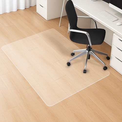 HOMEK Tapis Chaise de Bureau | 75x120cm Grand Tapis Transparent en PVC pour Protection pour sols durs, Protection de Plancher pour Bureau à Domicile