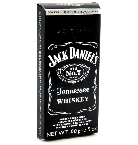 Jack Daniel's Swiss Milk Chocolate Liqueur Bars - 100g Goldkenn Chocolate | Gourmet Whiskey Liquor Chocolates