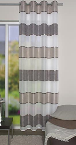 Home fashion Ösenschal, Stoff, Stein, 225 x 140 cm