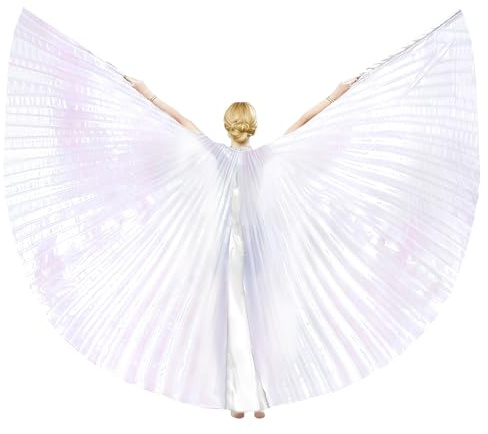 Baisdan Opening Isis Wings with Sticks, Belly Dance Butterfly Wings for Women, Halloween & Carnival Performance Costume