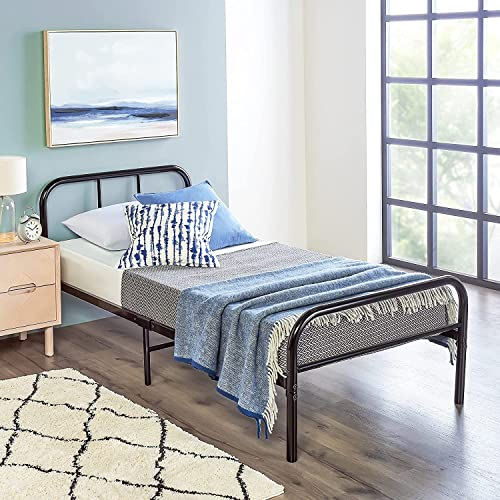Home Treats Black Single Metal Bed Frame 3ft | Single Bed Frame for Adults Kids Teenagers Bedroom 90 x 190cm (No Mattress)