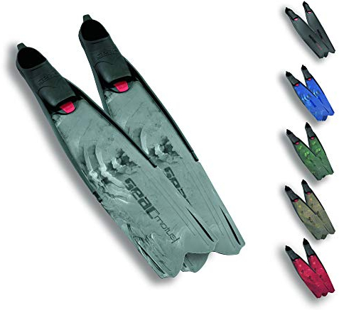 Seac Motus, Long Free Diving Soft and Powerful Fins for Spearfishing, Made in Italy