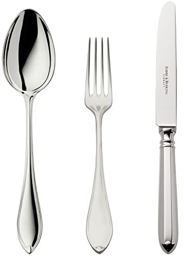 Robbe & Berking Navette 3 TLG. Menübesteck (150 g massiv versilbert)