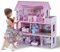 COSTWAY Puppenhaus aus Holz, Puppenstube mit Möbeln und Zubehör, Große Puppenvilla 3 Etagen, Dollhouse Spielzeug für Mädchen