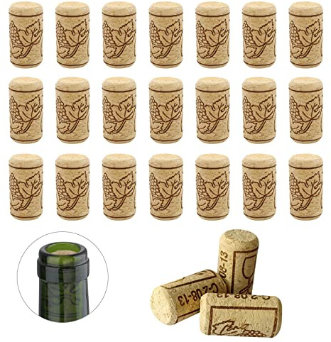 24 Pièces Bouchon de Liege Naturel, Bouchon Liege Bouteille Vin, Bouchon de Champagne en Liege pour Bouteille de Vin,Bouteilles de Champagne, DIY-40X21mm