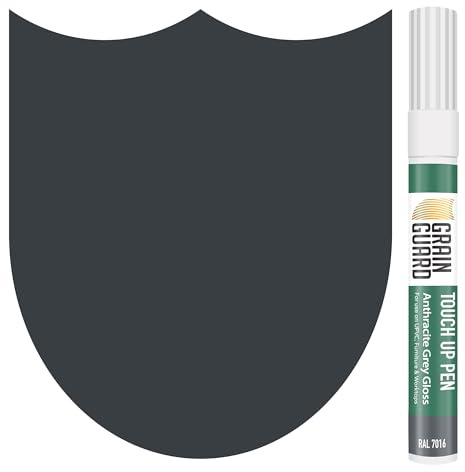 GRAIN GUARD Touch-Up & Scratch Repair Pens | Anthracite Grey Gloss (RAL 7016) | Touch-Up Pens: Furniture, Kitchen Units, Worktops, Doors & Windows | Wood, Metal, Hard Plastics, UPVC | 10ml