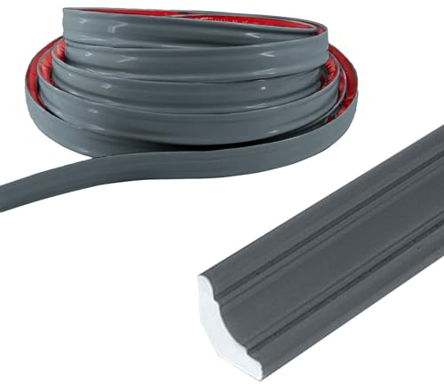 WanderGo Moldura de PVC, zócalo flexible para techos, azulejos de plástico, tira de borde de encimera para pared, techo, armario, encimera, bordes y esquinas (12 x 9 mm-2,5 m)