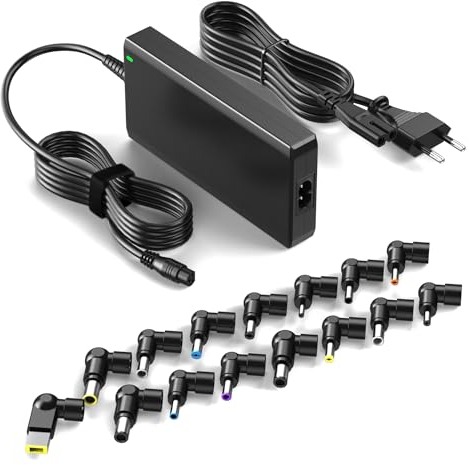 Basicvolt 90W Alimentatore Universale Notebook per HP Dell Acer Asus Lenovo Toshiba Samsung Sony Gateway Adattatore, Non c'è USB C