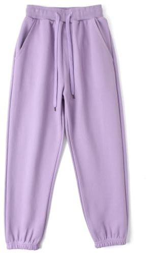 HahaNice Pantalones deportivos para niñas, pantalones deportivos para niños y niñas, pantalones deportivos para niños y niñas, pantalones deportivos para niños de 5 a 12 años, Morado (, 8-9 años