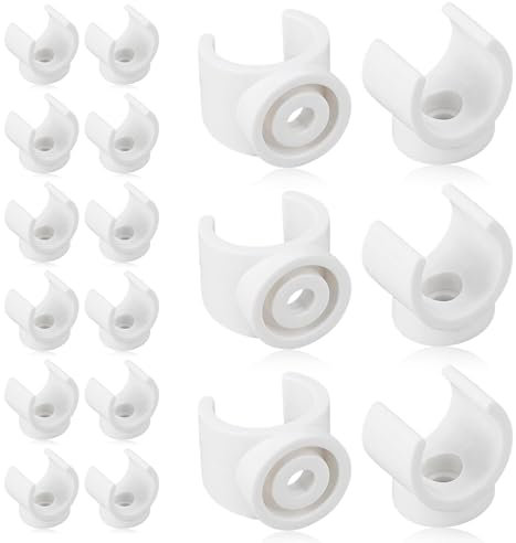 18 clips PEX de 16 mm, abrazaderas para tubos de agua, abrazaderas para garras, soporte para tubos, soportes para tubos, clips de repuesto (blanco)