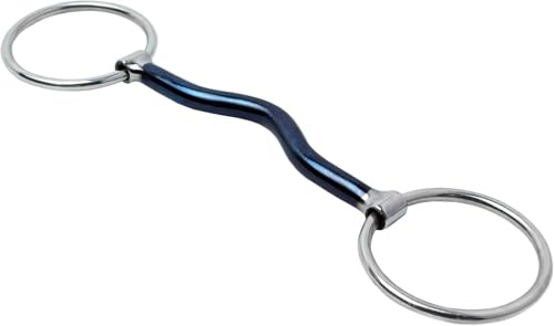 Huxlay Bros Blue Sweet Iron Loose Ring Mullen Mouth Snaffle, 5.0