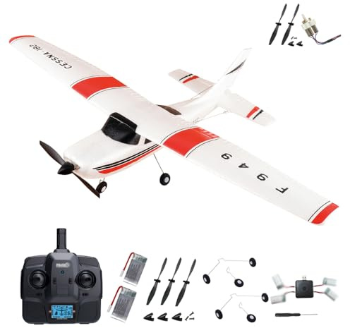 SAYZON F949 RC Aereo 3D6G 3CH RTF Radiocomandato Aerei con Giroscopio, 720 Motore, CESSNA-182 Aereo da Esterno per Adulti Principianti (2BSL+Motor)