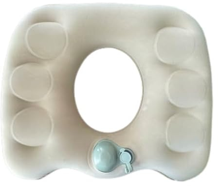 Orthopaedic Seat Cushion, minnesskum Coccyx Cushion, ergonomisk kontorsstoppning, justerbar sittdynans bredd, kudde för att lindra höft och svanskosmärtor, för kontor, bil (krämfärgad)