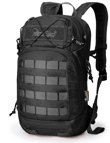 Mardingtop 15L Zaino da Bicicletta per Donne e Uomini Zaino da Escursionismo con Pannello Dorsale in Mesh Traspirante Piccolo Zaino con Sistema MOLLE e Supporto per Casco per Ciclismo, Escursionismo