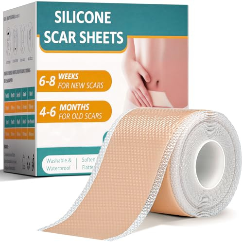 ECHOBUY silikon ärrplåster 4 x 300 cm silikonplåster för ärr silikon skräptejp kan skäras till och andas för säker och effektiv för ärr och keloider