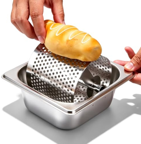Burro roller, 1,8 l, in acciaio inox, per burro, burro, per pane, distributore di burro durevole, fionda di burro, per cucina, pane di mais, bistecche