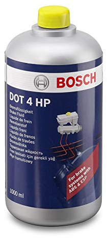 Bosch Brake Fluid DOT 4 HP, 1 L - For All Modern Vehicles Equipped with ABS and ESP Brakes