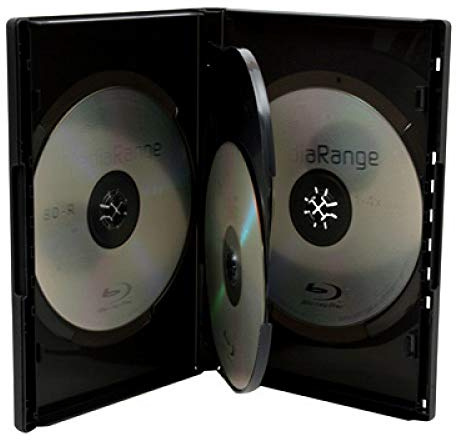 MediaRange BOX17 Pack de 50 Etuis DVD capacité 4 pièces 14 mm Noir