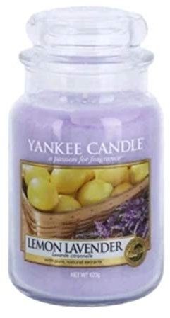 Candela votiva al limone e lavanda, dimensioni: 4,6 x 4,8 cm