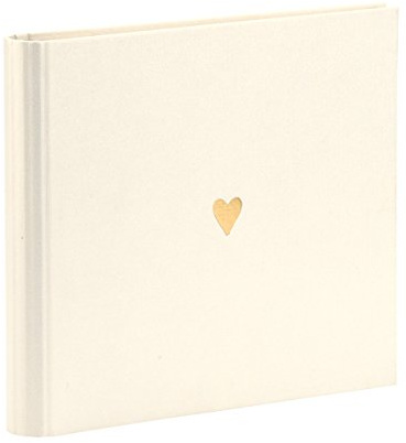 Rössler Papier - Série Pure Love, Brilliant – Livre d'or/photo avec symbole cœur avec 60 pages, 220 x 230 mm, Blanc