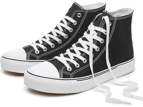 hash bubbie High Top Canvas Sneakers Fashion Walking Shoes Red US7