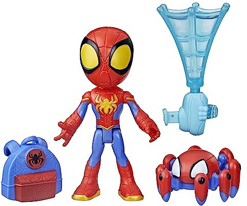 SPIDEY AND HIS AMAZING FRIENDS Marvel Web-Spinners, Spidey Action Figure with Accessories, Web-Spinning Accessory