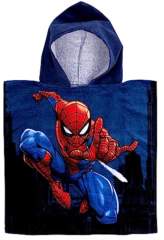 United Labels Marvel Spiderman - Badeponcho 100% Baumwolle 50 x 100 cm