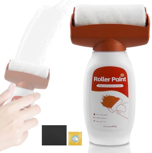 GOMETY Rodillo reparador de paredes blanco de 500 g con pasta reparadora. Rodillo reparador de paredes blanco. Pintura para grafitis, arañazos, manchas, grietas y