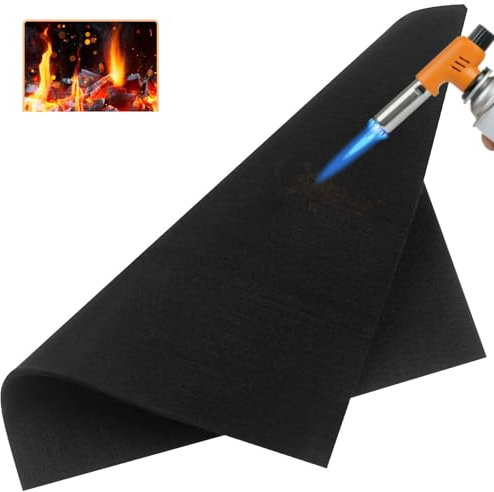 BEENNA Tappeto Ignifugo, 50x50 cm Sottofondo Ignifugo, Coperta per Saldatura, Resistente al Calore Fino a 1000°C, Ideale per la Protezione Antincendio e la Resistenza al Calore
